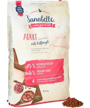 Sanabelle Light Dry Cat Food for Overweight Cats - 10 kg | Adult Poultry Formula | Reduced Energy Content - Buy Online on GoSupps.com