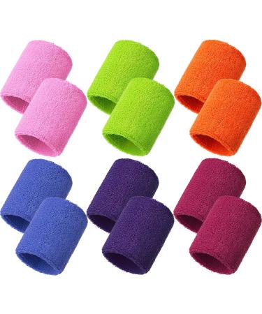 Bememo welding bands made of cotton for women and men good for tennis basketball running gym training 12 pieces multi -colored