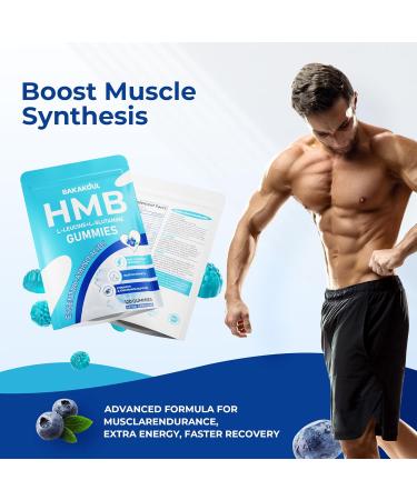 BAKAKOUL HMB and L-Leucine Gummies, HMB and Leucine Supplement Supports Muscle Fast Workout Support, HMB and Leucine Amino Acid for Men & Women, Sugar Free, Non-GMO, 120 Counts - Buy Online on GoSupps.com