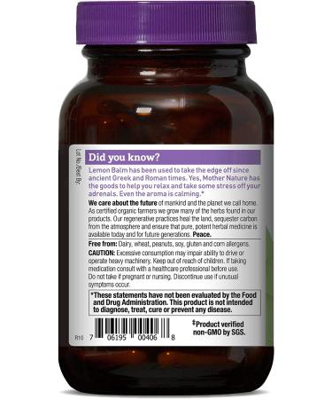 Oregon's Wild Harvest Lemon Balm - 90 Gelatin Capsules for Relaxation & Mood Support - Buy Online on GoSupps.com