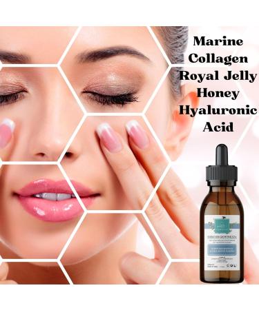 Hyaluronic Acid Serum Collagen Serum - Collagen Serum for Face 100 ml 3.38 fl oz Marin Collagen Brightening Serum For Men and Women Made in Italy Lady Venezia - Buy Online on GoSupps.com