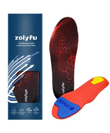 Plantar Fasciitis Insoles Arch Support Orthotics Inserts Relieve Plantar Pain Feet Shock Absorbing Comfortable Insoles for (Mens 6-6 1/2 | Womens 8-8 1/2) Mens 6 - 6 1/2 | Womens 8 - 8 1/2