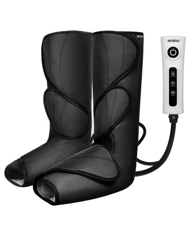 CINCOM Leg Massager for Foot Calf Air Compression Leg Wraps with Portable Handheld Controller - 2 Modes & 3 Intensities (Black) - Buy Online on GoSupps.com