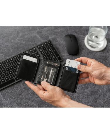 Rico Industries NHL Laser Engraved Trifold Laser Engraved Tri-Fold Wallet - Men's Accessory Detroit Red Wings Black - Buy Online on GoSupps.com