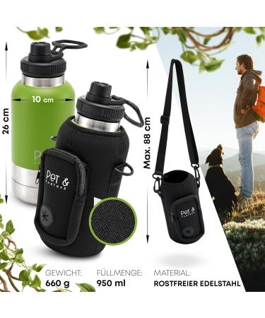 PET & Partner Stainless Steel Drinking Bottle with 2 Dog Bowls Perfect for On-the-Go Pet Hydration | International Shipping Available - Buy Online on GoSupps.com
