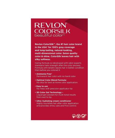 Revlon Colorsilk Permanent Black Hair Dye | 100% Gray Coverage | Ammonia-Free | Keratin & Amino Acids | Pack of 3 - Buy Online on GoSupps.com