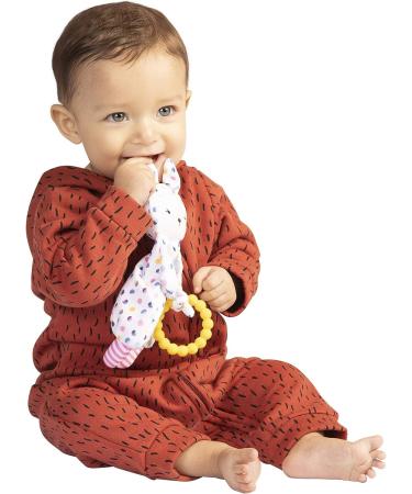Manhattan Toy Cherry Blossom Baby Bunny Mini Blankie with Silicone Teether - Soothing and Safe for Babies - Buy Online on GoSupps.com