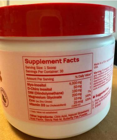 Peach Perfect Inositol Powder Multivitamin Strawberry Acai Flavor 3 Supports Women s Health 30 SVG Strawberry Acai 180 Count (Pack of 1) - Buy Online on GoSupps.com
