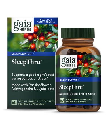 Gaia Herbs SleepThru 60 Vegan Liquid Phyto-Caps