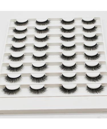 Dedila Short Natural 3D Mink False Eyelashes - 16 Pairs| Double Layer Fluffy Volume Makeup| Lightweight & Reusable Extensions - X02 - Buy Online on GoSupps.com