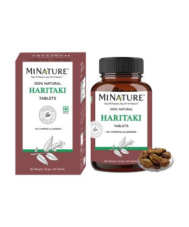 Haritaki Tablets by mi Nature| 90 Tablets 1000 mg| 45 Days Supply