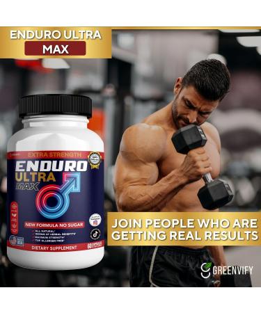 GREENVIFY Enduro Ultra Max Extra Strength Dietary Supplement Organic Maca Root Blend 60 Capsules 30-Day Supply (5) - Buy Online on GoSupps.com