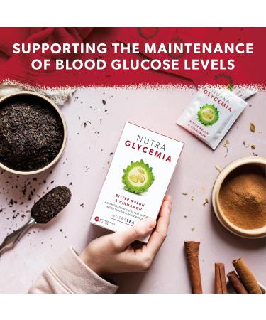 NUTRAGLYCEMIA - Diabetic tea | Diabetes Tea High Blood Sugar Support - Includes Bitter Melon Fenugreek & Banaba Leaf - 60 Enveloped Tea Bags - by Nutra Tea - Herbal Tea - (3 Pack) 3 Pack (60 Tea Bags) - Buy Online on GoSupps.com