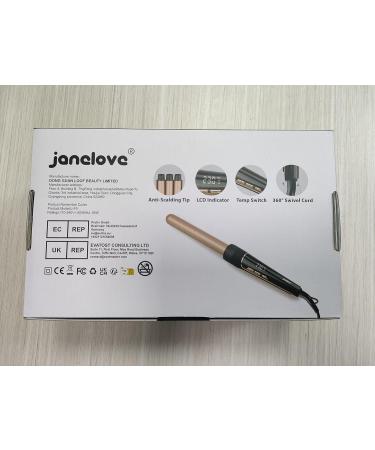 Janelove 3 Barrel Hair Curler Set - LCD Display, 19mm to 25mm, 180-450 F Temp Adjustment (Gold) - Buy Online on GoSupps.com