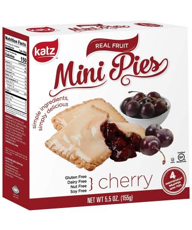 Katz Gluten Free Cherry Mini Pies  Dairy Free Nut Free Soy Free Gluten Free  Kosher (1 Pack of 4 Mini Pies 5.5 Ounce) - Buy Online on GoSupps.com