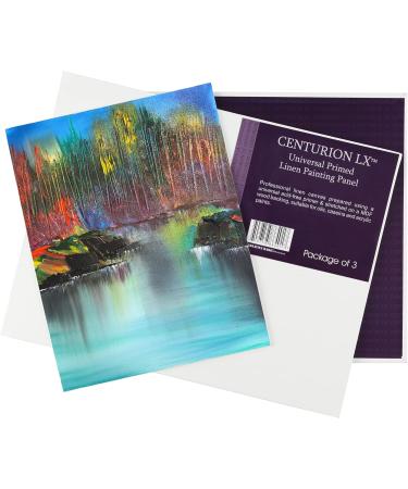 Centurion Universal Acrylic Primed Linen Panels - 8x10 - 3 Pack - Ideal for Oils, Acrylics, Water-Mixable Oils - Buy Online on GoSupps.com