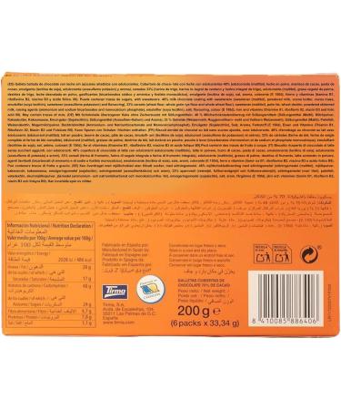 Tirma Dark Chocolate Coated Orange Cookies 200g | Dark Chocolate Cakes 70% Cocoa | Delicious Orange and Intense Chocolate Blend | Sweet & Vegetarian Snack | Ideal for Snacks | Canary Islands - Buy Online on GoSupps.com