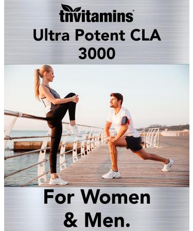 CLA 3000 Supplement - 180 Softgels - 3000mg - Safflower Oil | CLA Pills for Women & Men - Support Diet & Weight Goals - Omega-6 Fatty Acids | TNVitamins - Buy Online on GoSupps.com
