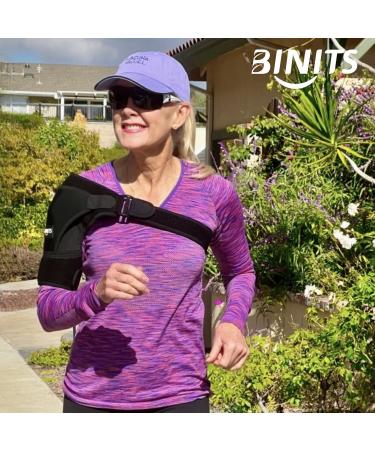 Shoulder Brace for Rotator Cuff & Tendonitis Relief | Adjustable Sleeve Wrap for Men & Women (L-XL - Buy Online on GoSupps.com