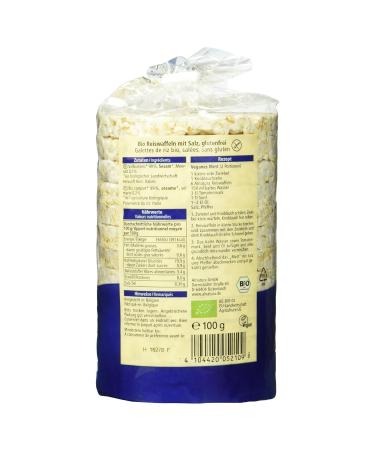 Alnatura Organic Rice Cakes with Salt - Gluten-Free Vegan Pack of 12 (100g Each) - Enjoy Healthy Snacks Worldwide - Buy Online on GoSupps.com
