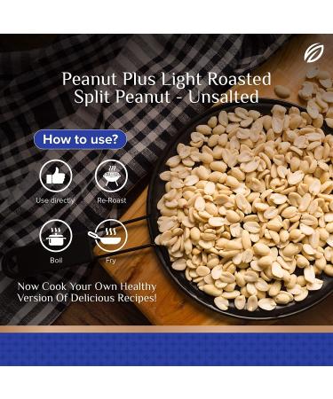 SHREGO Peanut Plus Light Roasted Split Peanut Unsalted 1040g (6x180g Vacuum Packed) - Buy Online on GoSupps.com