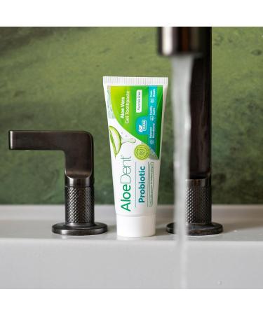  Aloe Dent AloeDent Probiotic fluoride-free oral microbiome balance natural probiotic with aloe vera fresh breath alcohol-free SLS-free vegan 75 ml - Buy Online on GoSupps.com