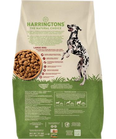 Harringtons Complete Large Breed Dry Adult Dog Food Chicken & Rice 14kg - Made with All Natural Ingredients Harringtons Large Breed Chicken 14kg Single - Buy Online on GoSupps.com