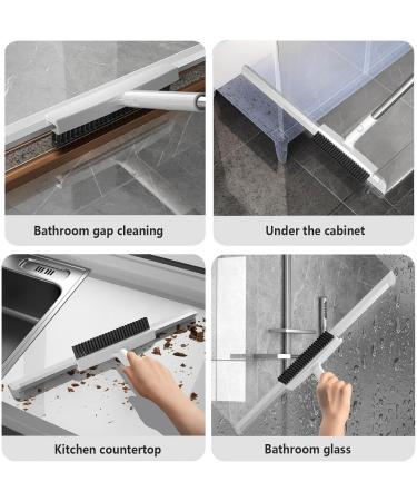 RRRYYYZZ Floor Squeegee for Concrete Floor with Brush and 2 Scrape 49'' Adjustable Handle Silicone Brooms for Floor Cleaning Floor Squeegee Heavy Duty Cleans Glass Fine Dust Hair Liquids - Buy Online on GoSupps.com