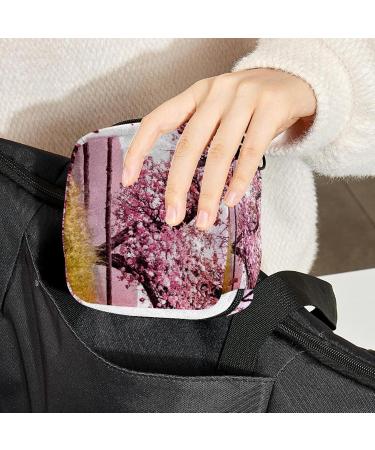 Blossom Tree Spring Flowers Portable Sanitary Napkin Storage Bag | Period Accessories for Women & Teenage Girls | Menstrual Cup & Document Holder - Buy Online on GoSupps.com