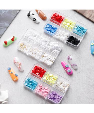 Photography Nail Decor Three-Dimensional with Steel Ball Lightweight Small Flowers Nail Decoration for Women Manicure Decor Fashion - Buy Online on GoSupps.com