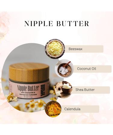 Organic Nipple Butter & Nursing Pads Combo | Soothing Nipple Balm for Dry Cracked Nipples | Skin to Skin Breastfeeding Essentials - Buy Online on GoSupps.com