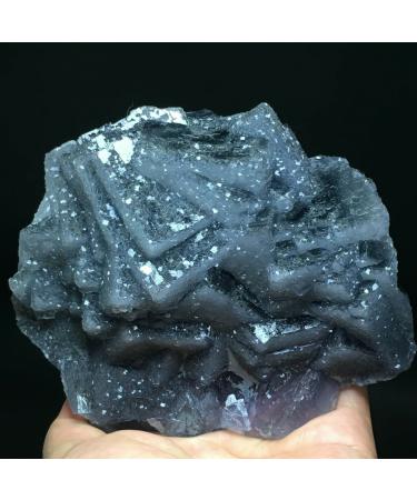 767g Natural Trapezoidal Deep Blue Fluorite Crystal Cluster Specimen Crystal Cluster