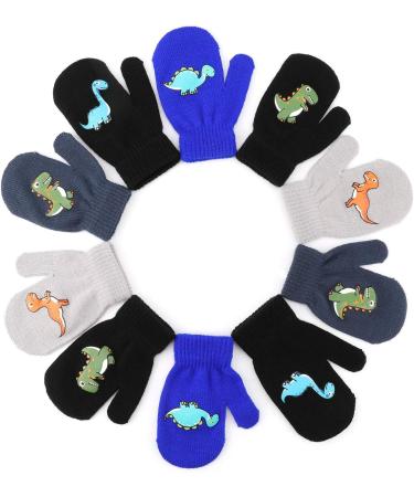 QKURT Toddler Magic Mittens for 2-5 Year Old Boys and Girls - Pack of 5 | Stretchy Knitted Winter Mittens for School and Playtime - Buy Online on GoSupps.com