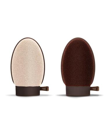 Vita Liberata Dual Sided Luxury Exfoliating Mitt - 2 in 1 Exfoliates for a Smooth and Even Skin Texture Reusable & Easy to Wash Vegan