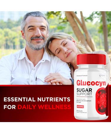 Glucocyn Capsules Official Glucocyn Glycogen Supplement Pills with All Natural Ingredients Advanced Formula Support Pills with Maximum Strength Premium Vitamins for Women and Men (60 Capsules) - Buy Online on GoSupps.com