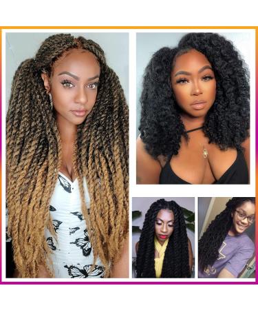 ToyoTress Marley Twist Braiding Hair 18 Inch - 6 Packs Black Synthetic Extensions for Faux Locs & Crochet Braids (1B-6P) - Buy Online on GoSupps.com