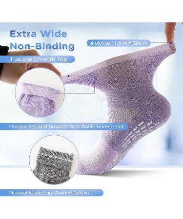 Bulinlulu Diabetic Ankle Socks with Grippers - 6 Pairs Bamboo Non Binding Stretchy Socks for Women&Men - Large Bright Colors - Buy Online on GoSupps.com