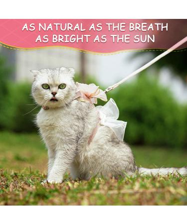 Escape Proof Pink Cat Harness and Leash Set for Small and Large Cats - Junsirs (Pink S 7.09-8.66 (18-22cm)) - Buy Online on GoSupps.com