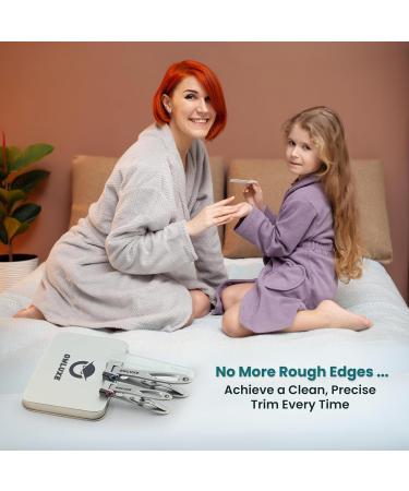 Toe Nail Clippers for Thick Nails - Ultra Sharp Wide Jaw Nail Clippers with Catcher for Fingernails & Toenails - Heavy Duty Curved Edge Nail Clipper Set by Owluxe in Gift Box for Men Women & Elderly - Buy Online on GoSupps.com