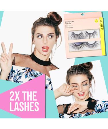 Forever 21 Eyelashes 2-Pack | Voluminous 5D Faux Lashes Set | Easy To Apply Women's Makeup Must Haves | F21 Beauty - Buy Online on GoSupps.com
