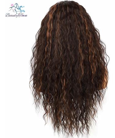 ZYC Long Kinky Curly JBROWN Headband Wig - No Gel Glueless Perfect for Daily Wear Weddings Parties Travel & Holidays | International Shipping Available - Buy Online on GoSupps.com