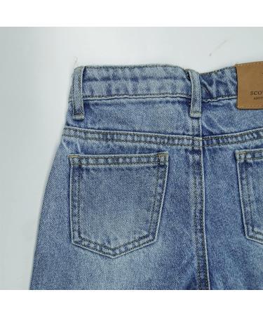 KIDSCOOL SPACE Baby Boys Jeans | Elastic Band | Straight Fit | Ripped Denim Pants | 18-24 Months | Blue-2490 - Buy Online on GoSupps.com