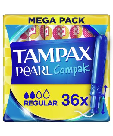 Tampax Compak Pearl Regular Tampons 36 pieces - Buy Online on GoSupps.com