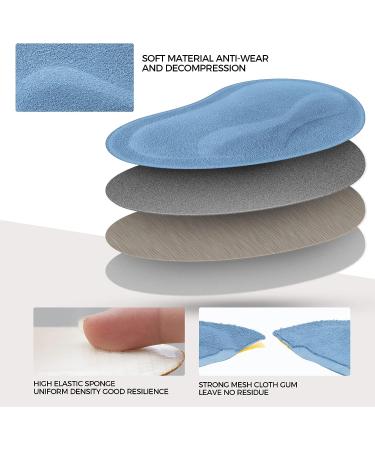 Space Lion Leather Heel Pads - 4 Pairs Blue Inserts for Loose Shoes | Prevent Heel Slip and Blister, Improve Shoe Fit and Comfort - Buy Online on GoSupps.com