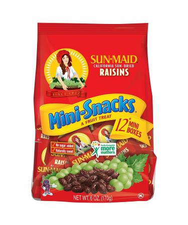 Sun-Maid California Dried Raisins Mini Snack Packs 0.5 oz - 12 ct (Pack of 3) 6 Ounce - Premium Quality Raisins for Healthy Snacking - Buy Online on GoSupps.com
