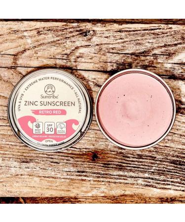  Suntribe Suntribe Organic Zinc Sunscreen for Face and Sport SPF 30 - 100% Zinc - Riff friendly/Reef safe - 3 ingredients - Waterproof - Retro red (45 g) - Buy Online on GoSupps.com