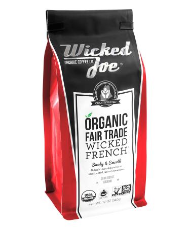 Wicked Joe Coffee Wicked French Ground, 12 oz, Red Wicked French/Dark 12 Ounce (Pack of 1)