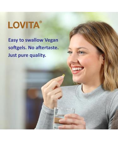 LOVITA Vegan Flaxseed Oil 1500mg with 900mg ALA Omega-3 6 9 Cold-Pressed Flax Seed Supplement Support Heart Brain Joint & Skin Health Non-GMO & Gluten Free 180 Softgels 180 Count (Pack of 1) Standard Packaging - Buy Online on GoSupps.com