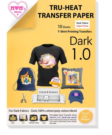 TransOurDream Upgraded Iron on Heat Transfer Paper for T Shirts (20 Sheets  8.5x11) Iron-on Transfers Paper for Light Fabric Printable Heat Transfer  Vinyl for Inkjet Printer (TOD-4) Light 20 Sheets