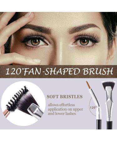 Buy PAGOW 2-Pc Folding Lash Brush & Eyeliner Brush Set | 2024 Multifunctional Mascara Fan & Eyelash Separator Tool for Perfect Lashes | International Shipping Available - Buy Online on GoSupps.com